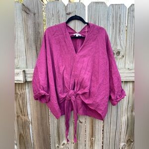 Good Company The Wrapper Top in Swiss Dot